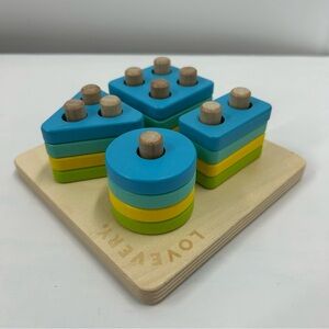 Lovevery Sort and Stack Peg Puzzle from the Enthusiast Play Kit (28-30 months)